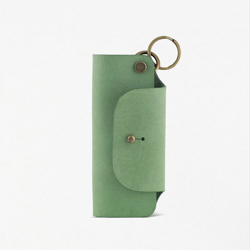 皮革钥匙包/钥匙圈 -- 青新绿 - 钥匙链/钥匙包 - 真皮 绿色