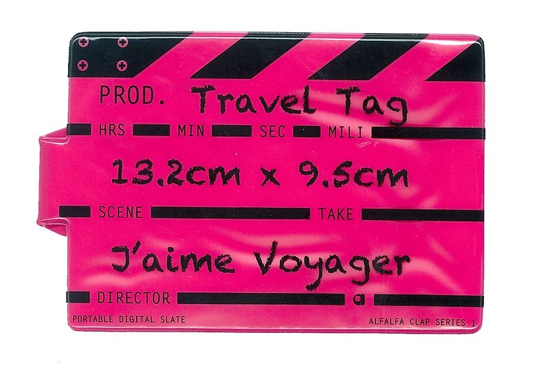 导演拍板行李牌 - 桃红色 - 行李吊牌 - 塑料 粉红色