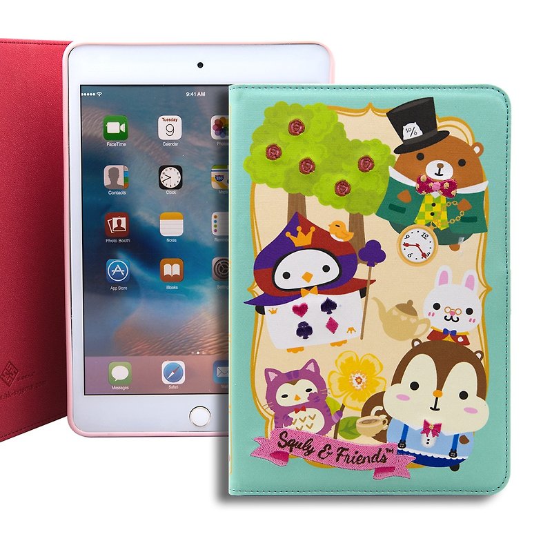 Squly&Friends iPad mini 4 Book Cover 刺绣皮套 Wonderland - 平板/电脑保护壳 - 聚酯纤维 绿色