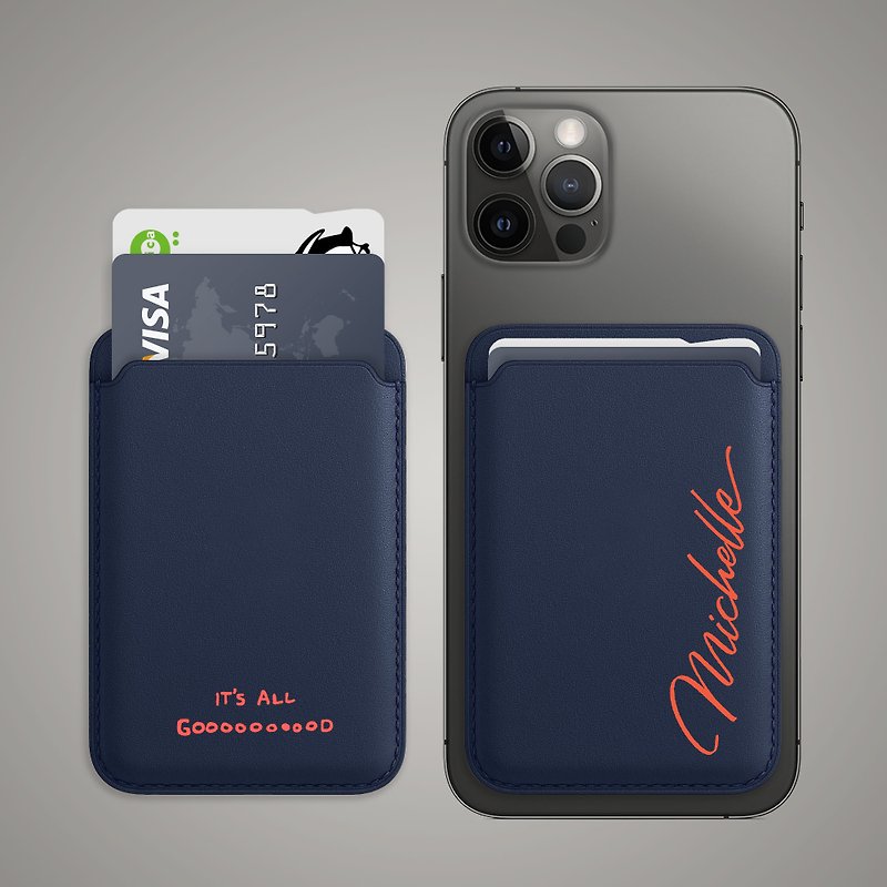 iPhone 12 Magsafe 卡包 黑棕蓝三色 六款设计 - 手机配件 - 人造皮革 咖啡色