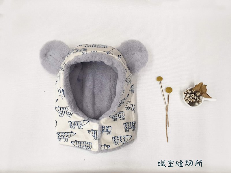 毛茸茸 熊帽 手作纸型 四种尺寸 婴幼儿 大人 皆可戴 单售纸型 - 编织/刺绣/羊毛毡/裁缝 - 纸 卡其色