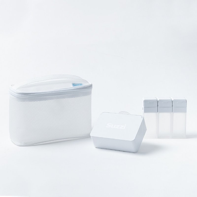 Suzzi 旅行盥洗包2.0轻巧版三件组-希腊白组合 - 收纳用品 - 塑料 白色