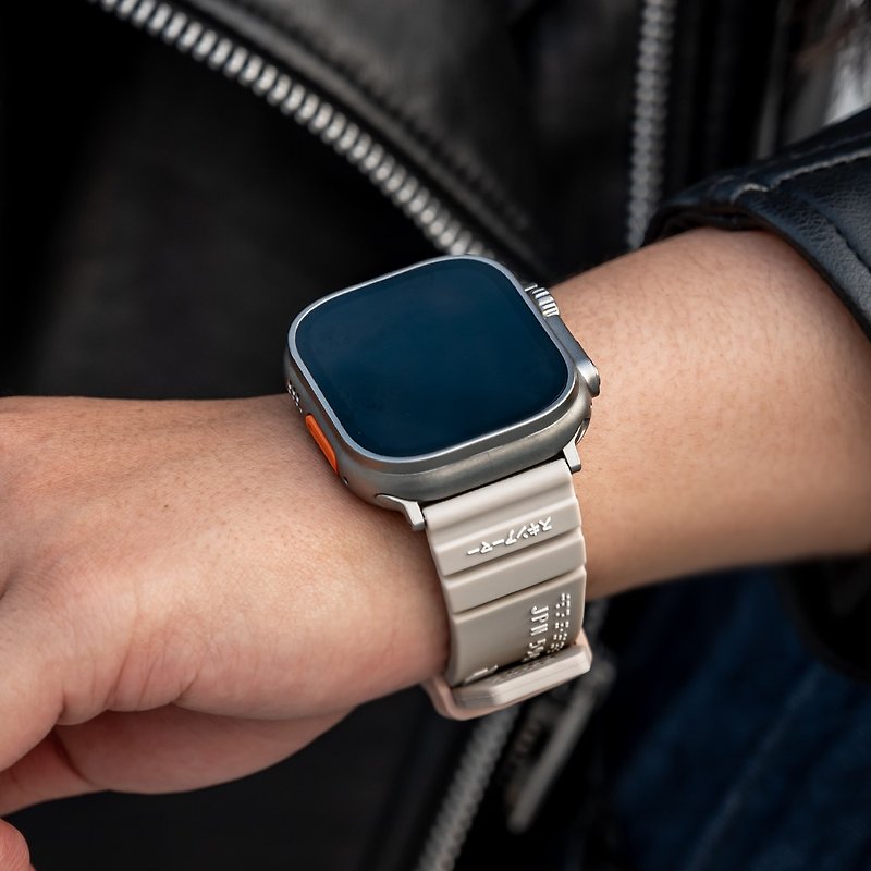 Apple Watch 42/44/45/49mm Shokku 街头款硅胶表带-米 - 表带 - 塑料 卡其色