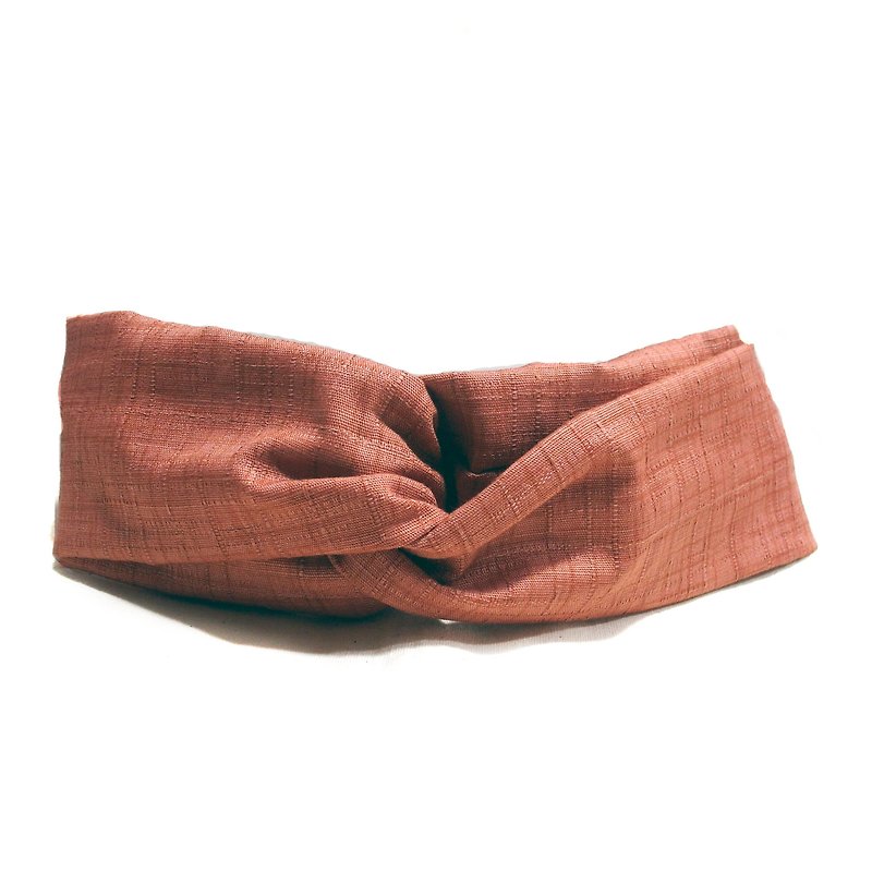 砖红 日本布 限量款 | 发带 - 发饰 - 棉．麻 红色