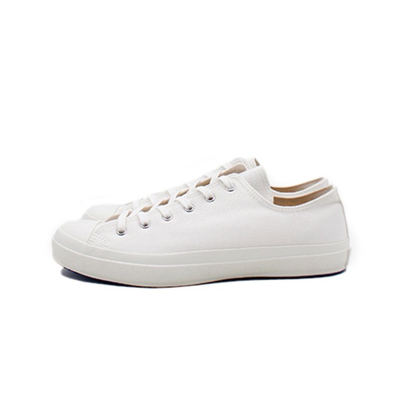 日本久留米月星职人品牌 - LOW BASKET - WHITE - 男款休闲鞋 - 其他材质 白色