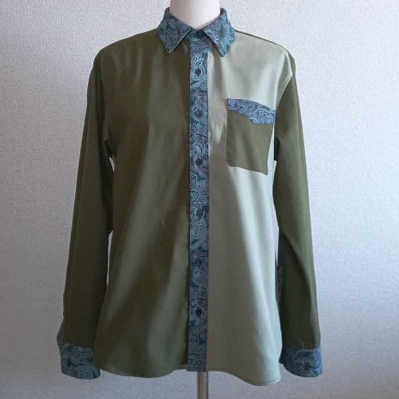 アーティストデザインシャツ　036　１点ものの個性的なシャツ - 男装衬衫 - 棉．麻 多色