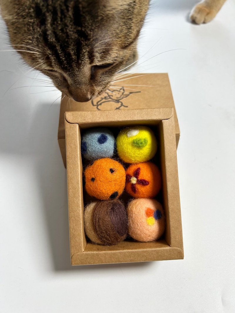 6色球球集合 宠物猫狗羊毛玩具球 - 玩具 - 羊毛 多色