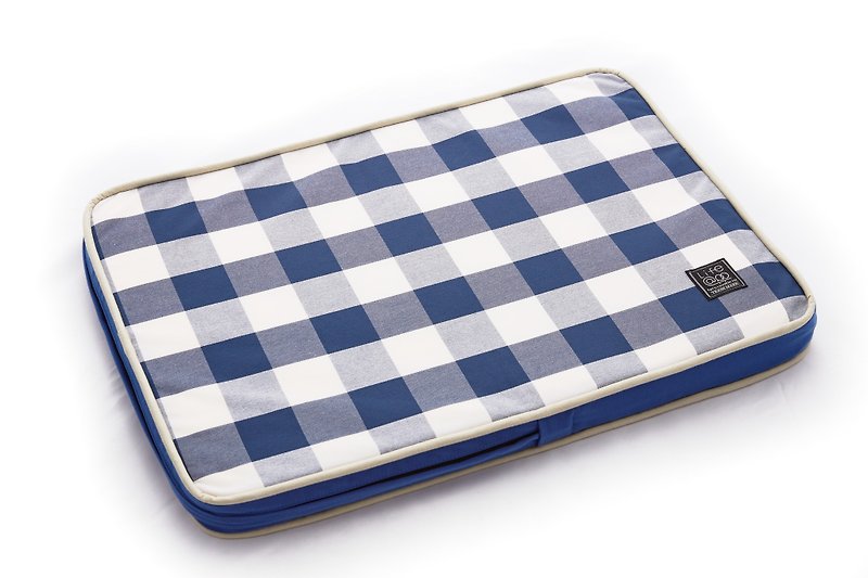 Lifeapp 睡垫替换布套 --- S_W65xD45xH5cm (蓝白格)不含睡垫 - 床垫/笼子 - 其他材质 蓝色