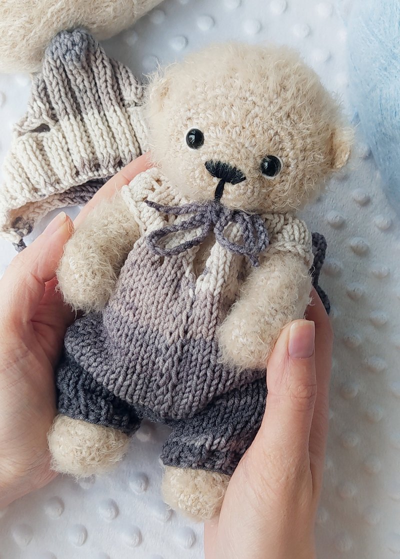 OOAK Collectable Teddy Bear 7,6 inches/ Plush teddy bear/ Artist plush animal - 玩具/玩偶 - 羊毛 