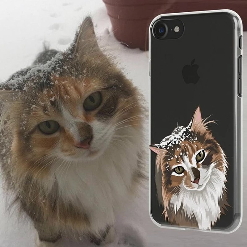 定制化手工宠物自画像手机壳 客制化手绘iPhone手机壳毛孩子肖像 - 手机壳/手机套 - 其他材质 多色