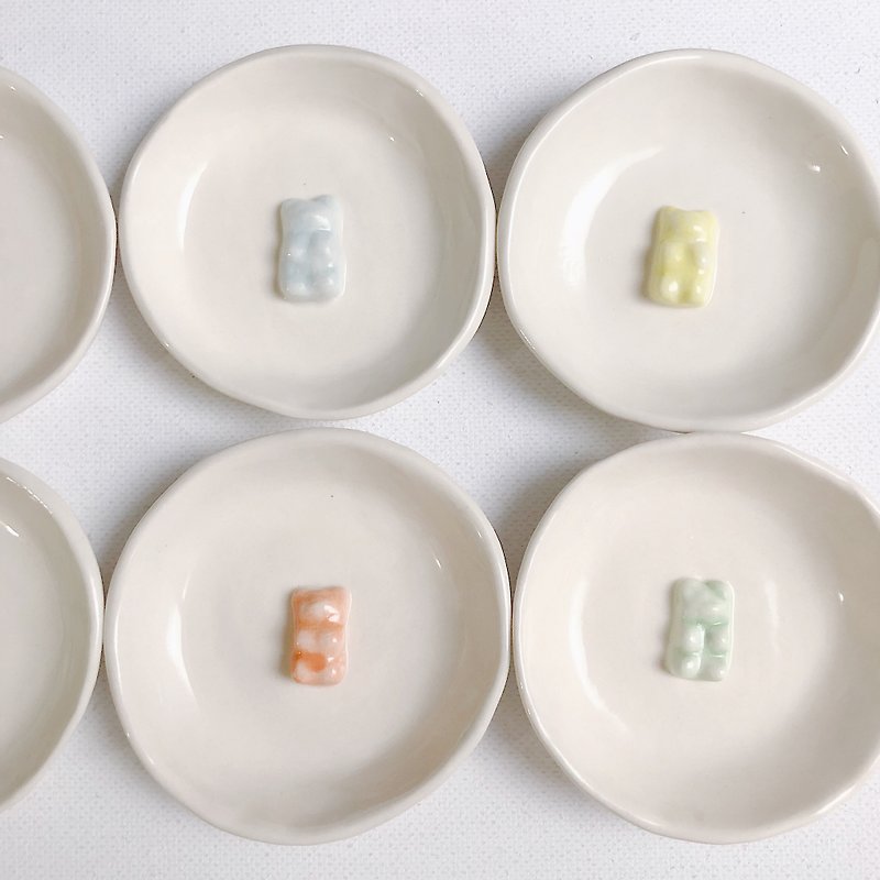 粉熊软糖 池塘皿 - 浅碟/小碟子 - 瓷 白色