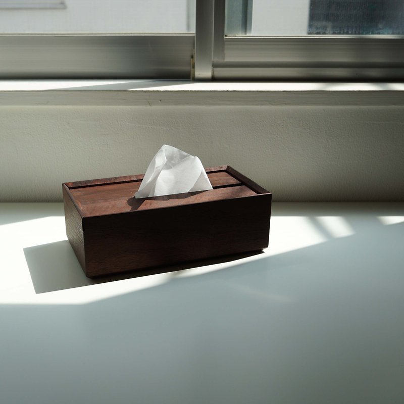 ウォルナットのティッシュケース - 纸巾盒 - 木头 咖啡色