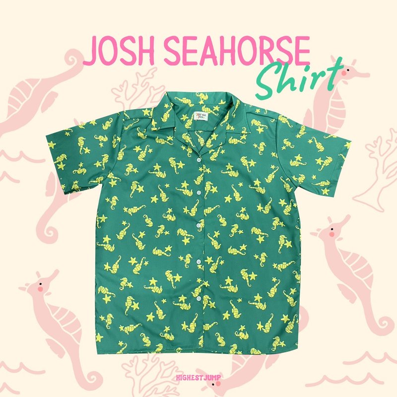Josh 夏威夷衬衫 士奇/狗帮/漆奶油 狗图案夏威夷衬衫 - 中性连帽卫衣/T 恤 - 棉．麻 