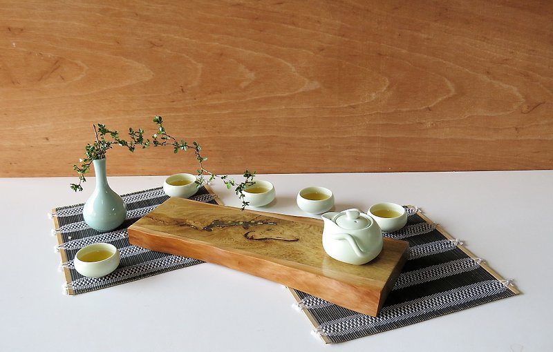 HO MOOD木拼系列—手作&自然边 壶承 - 杯垫 - 木头 咖啡色