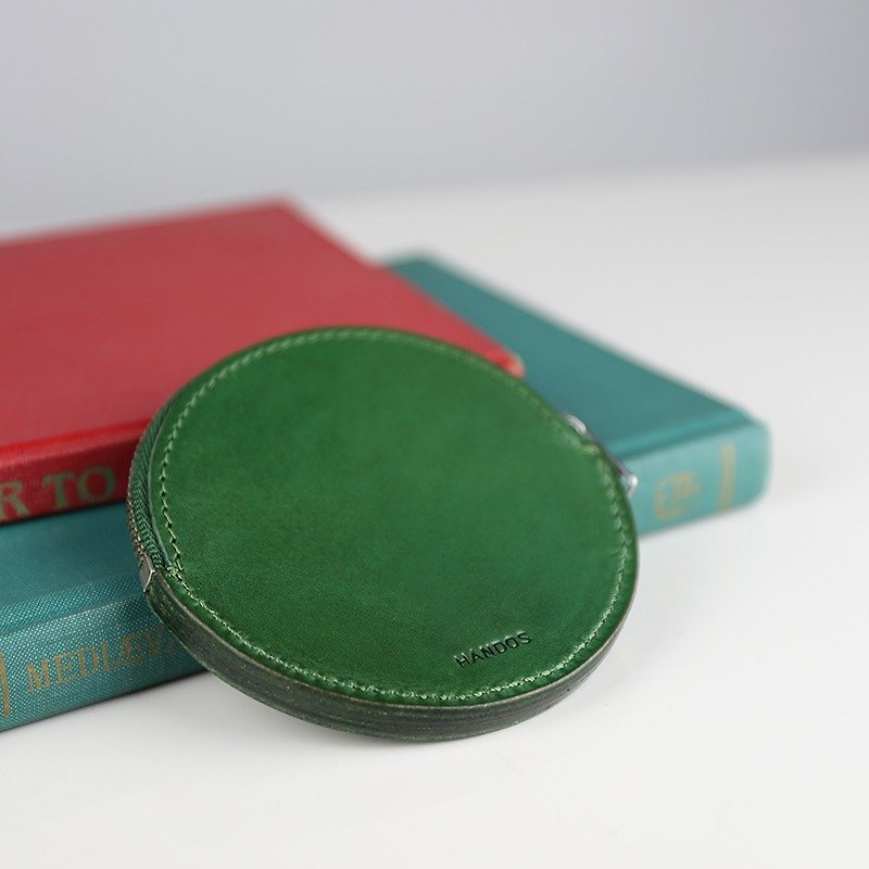 复古质朴感圆形零钱包－森林绿 - 零钱包 - 真皮 绿色