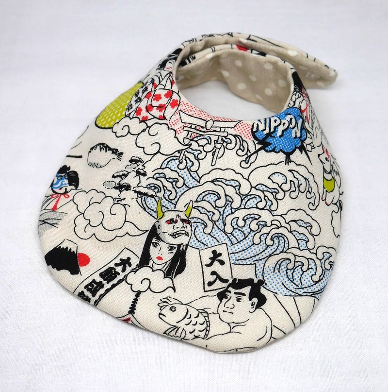 Japanese Handmade Baby Bib - 围嘴/口水巾 - 纸 黑色
