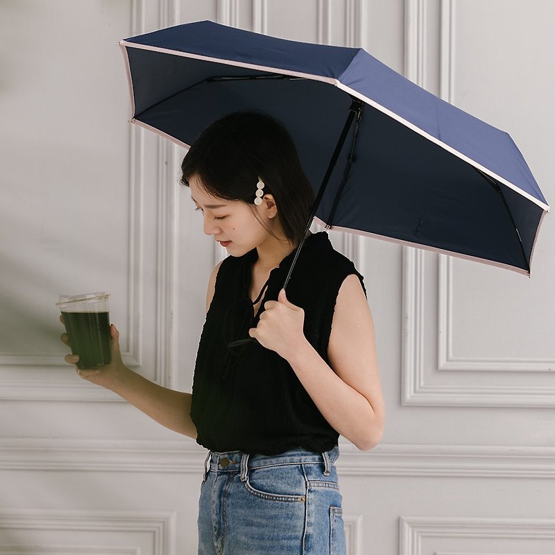 【rento】防晒彩胶素色迷你伞-琉璃绀 - 雨伞/雨衣 - 防水材质 蓝色
