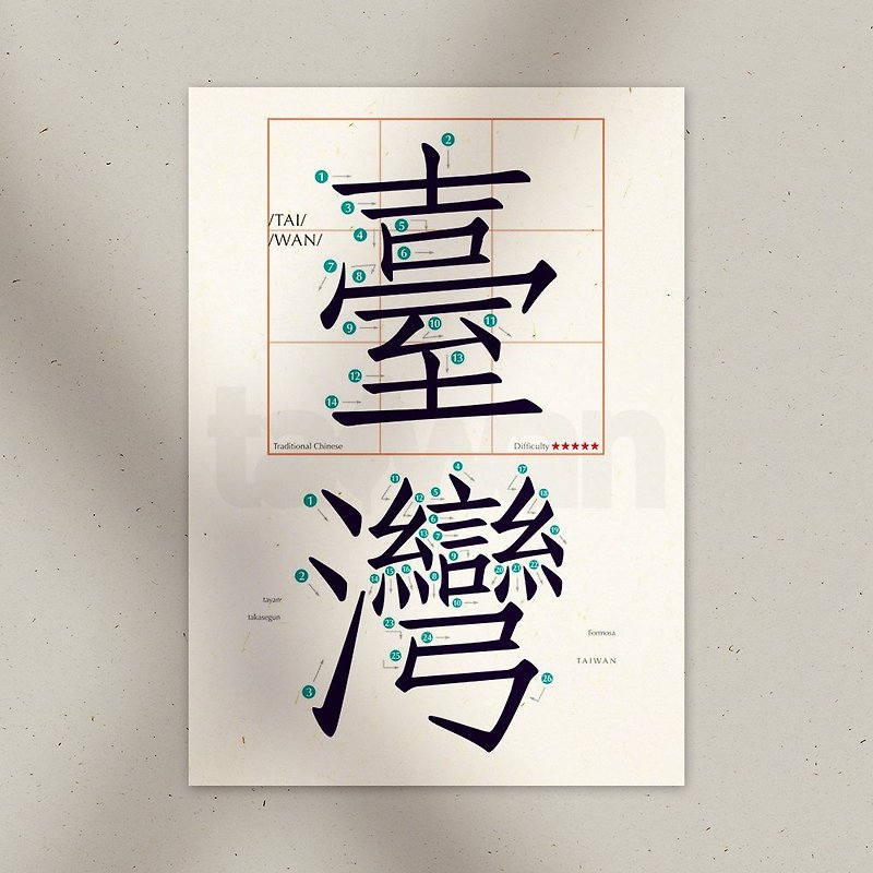 学中文 明信片 – 台湾 Taiwan - 卡片/明信片 - 纸 白色