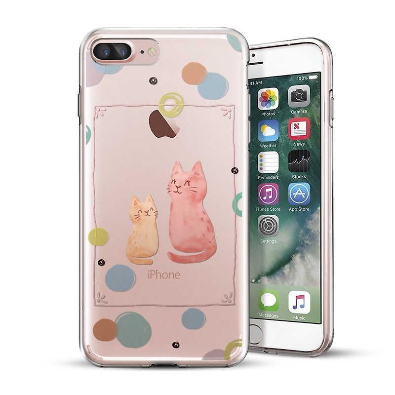 AppleWork iPhone 6/7/8 Plus 原创设计保护壳 - 猫咪 CHIP-061 - 手机壳/手机套 - 塑料 粉红色