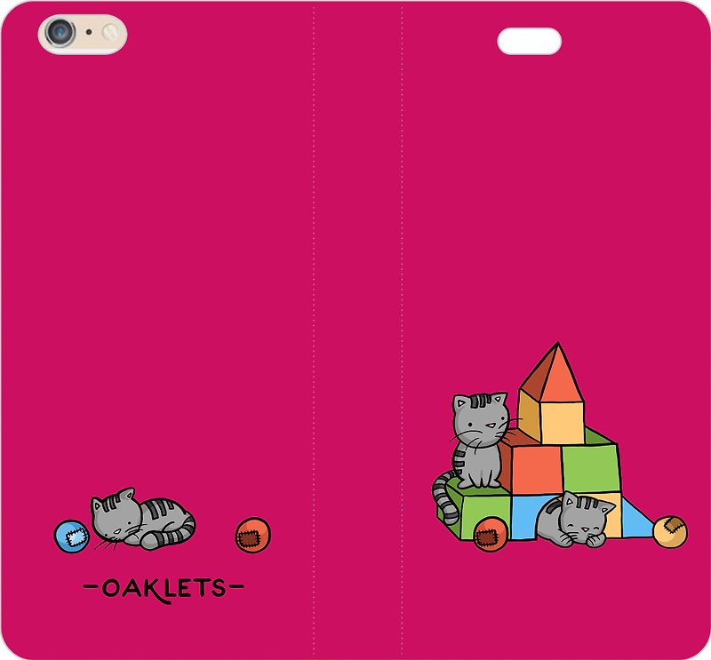童趣、设计师系列-Oaklets-磁吸皮套(玫红)AF05 - 手机壳/手机套 - 人造皮革 蓝色
