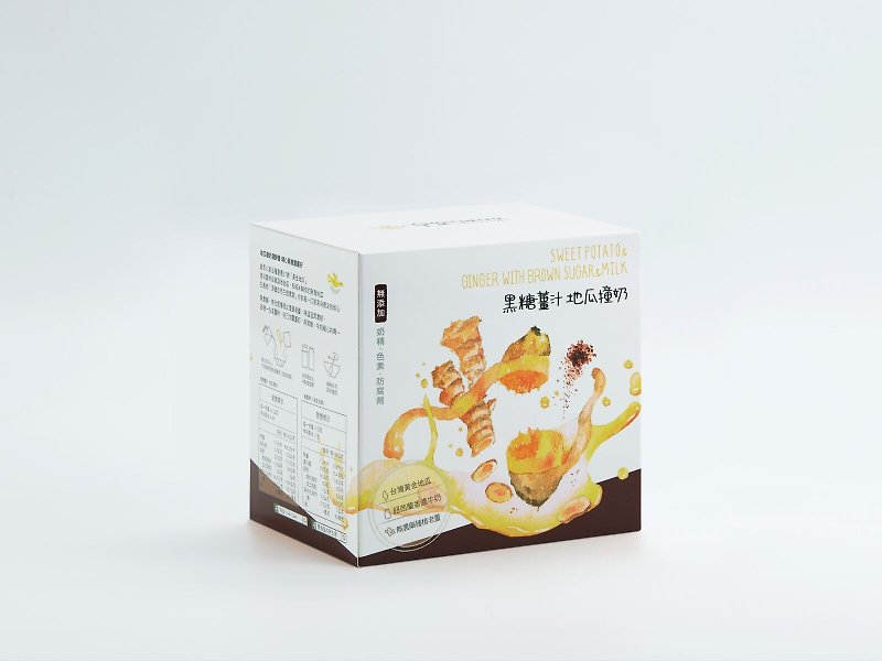 【早安恰恰好】黑糖姜汁地瓜撞奶 -无麸质冲泡饮品- - 奶类/豆浆 - 新鲜食材 卡其色