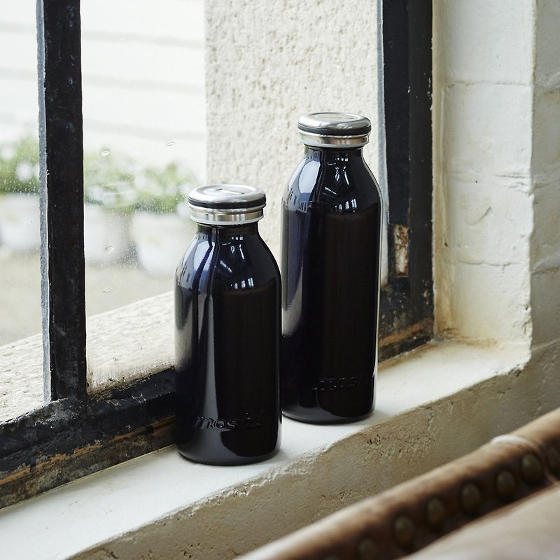 日本MOSH!保温保冷瓶金属色450ML(钢琴黑) - 保温瓶/保温杯 - 不锈钢 黑色
