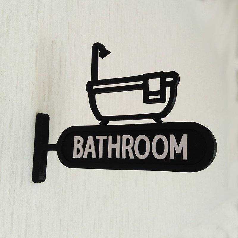 バスルームサイン　バスルームマーク　突き出しタイプ - 墙贴/壁贴 - 塑料 