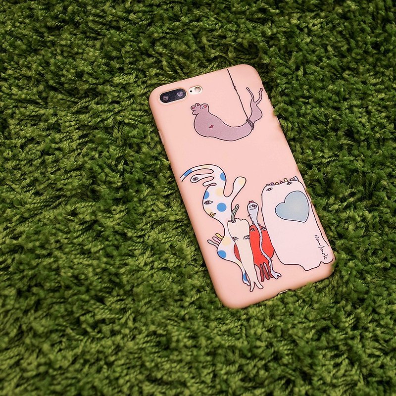 iPhone 8 / 7 / SE 2 (4.7寸) 小资族浅浮雕保护背套 蔷薇粉 - 手机壳/手机套 - 塑料 粉红色