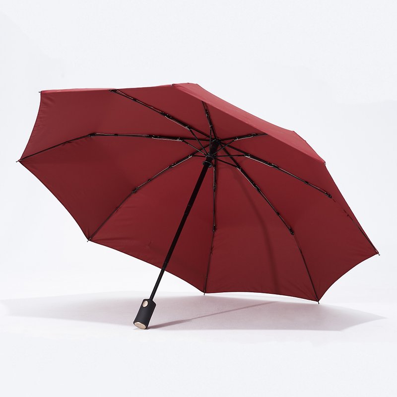 【绝版经典限量优惠】POCKET AUTO 时尚仕幔自动折伞-伯爵红 - 雨伞/雨衣 - 丝．绢 红色