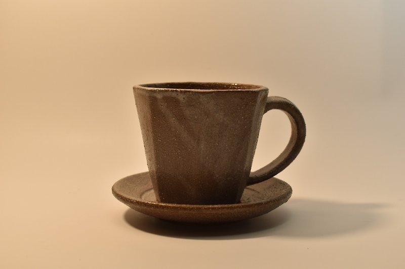 多边原矿咖啡杯组 - 咖啡杯/马克杯 - 陶 咖啡色