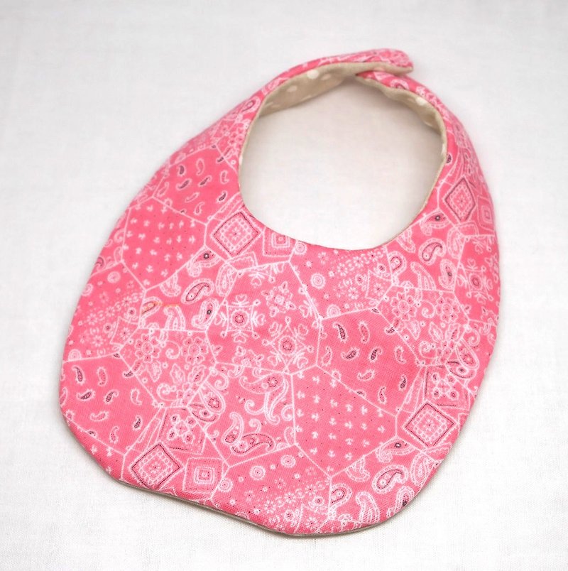 Japanese Handmade 8-layer- gauze Baby Bib - 围嘴/口水巾 - 棉．麻 粉红色