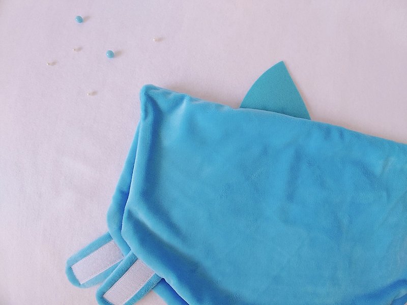 【海洋梦境】宠物猫咪 鲨鱼斗篷丨被子丨毯子 - 衣/帽 - 聚酯纤维 蓝色