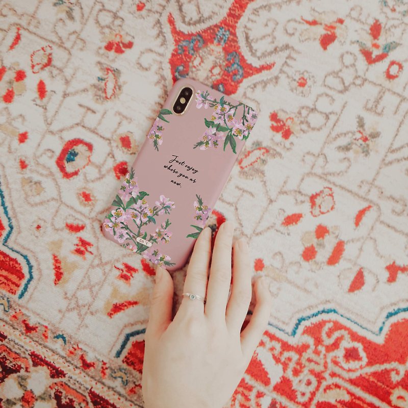 樱花树下 格言手机壳 iPhone 11 pro Samsung Note 10 - 手机壳/手机套 - 塑料 粉红色