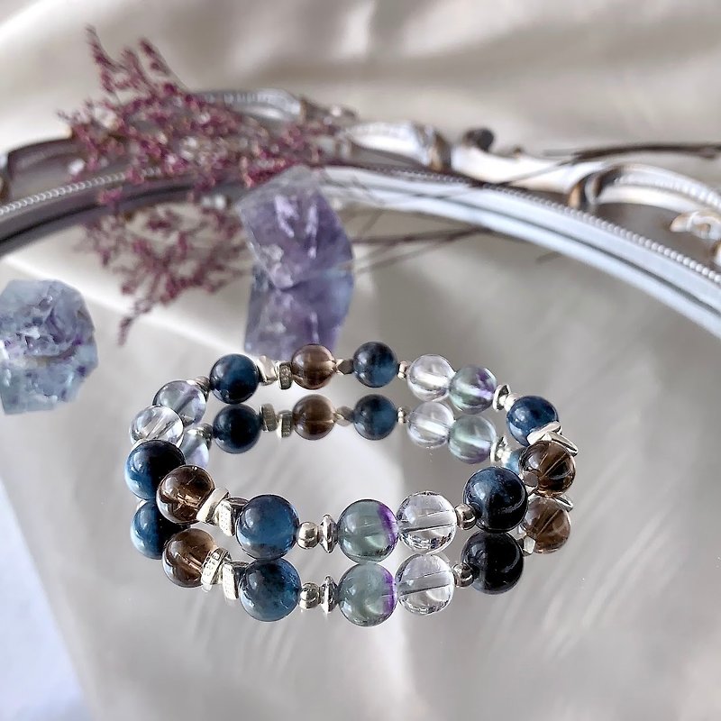 蓝海指南/ S925银天然水晶能量手链/ 定制礼物 - 手链/手环 - 水晶 