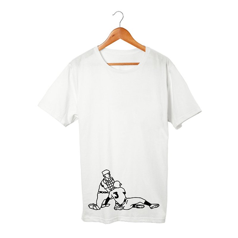 デッドボール Tシャツ - 男装上衣/T 恤 - 棉．麻 白色