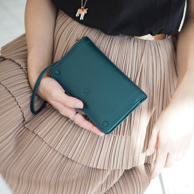Kylie wallet : wallet, Leather wallet, Green wallet, Genuine wallet - 皮夹/钱包 - 真皮 绿色