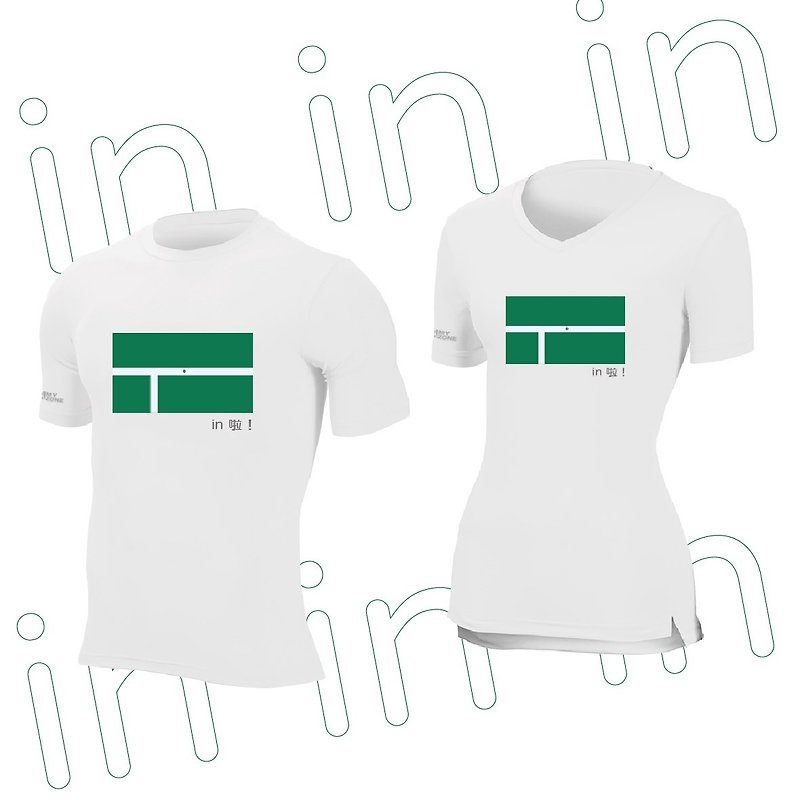 IN啦T 2020东奥羽球特制纪念T-shirt-男款 |速干排汗|防晒 - 男装运动衣 - 聚酯纤维 白色