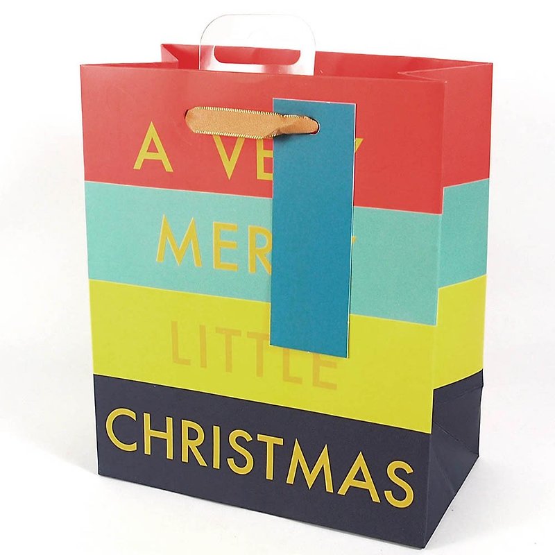 缤纷英文字样 耶诞礼物袋 【Hallmark-礼物袋/纸袋 圣诞节系列】 - 包装材料 - 纸 多色