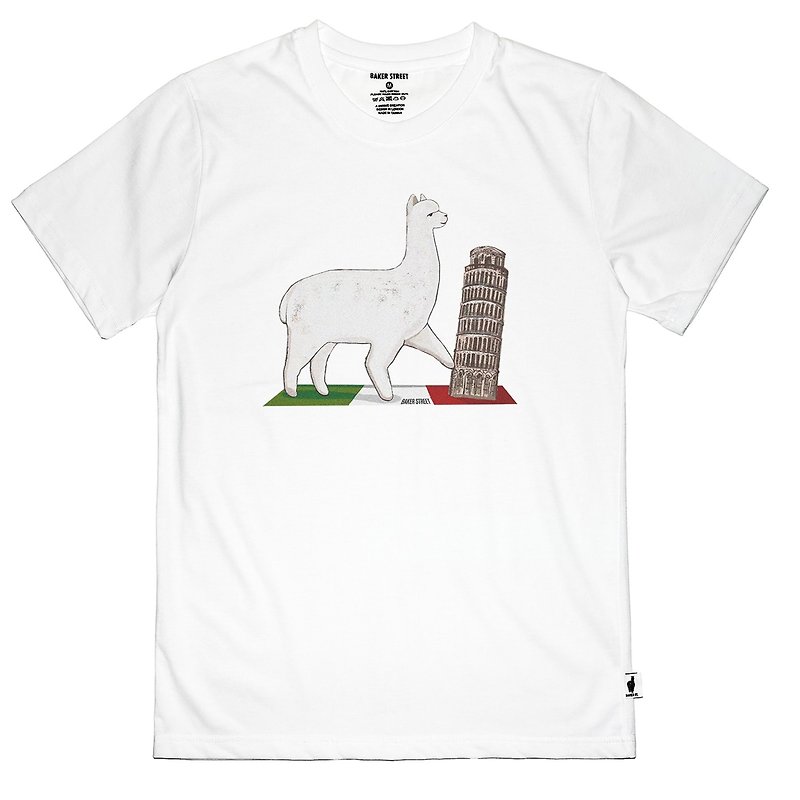 Alpaca in Italy 比萨斜驼 短T - 男装上衣/T 恤 - 棉．麻 