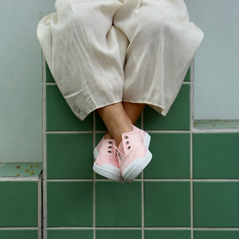 西班牙国民帆布鞋 CIENTA 70998 41 提花布 淡粉色 童鞋 - 童装鞋 - 棉．麻 粉红色