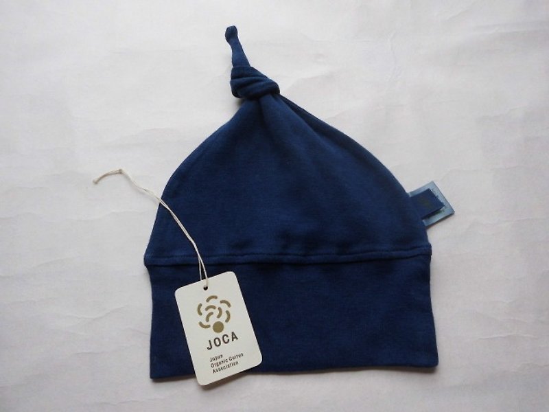 藍染め・ベビー帽子・オーガニックコットン・新生児用50サイズ - 满月礼盒 - 棉．麻 蓝色