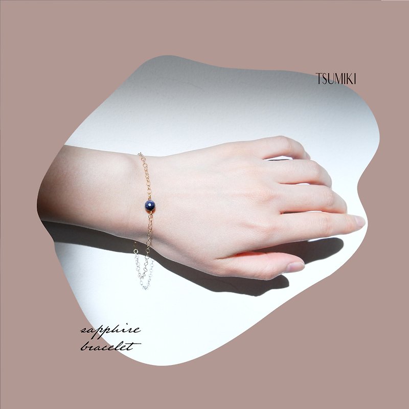 sapphire bracelet - 手链/手环 - 其他金属 蓝色