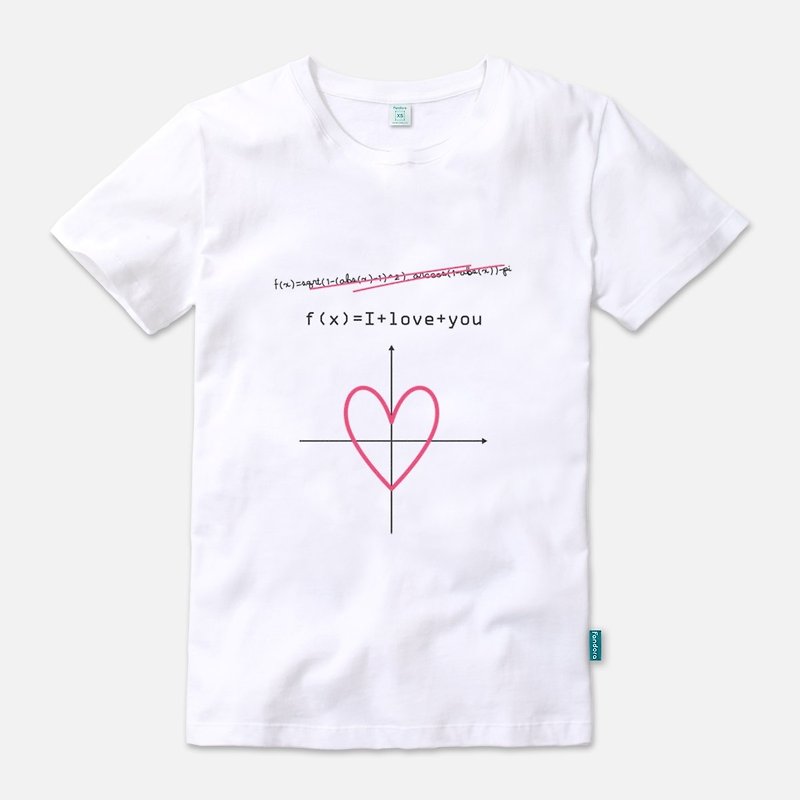 function of love - 中性版短袖T-shirt - 中性连帽卫衣/T 恤 - 棉．麻 白色