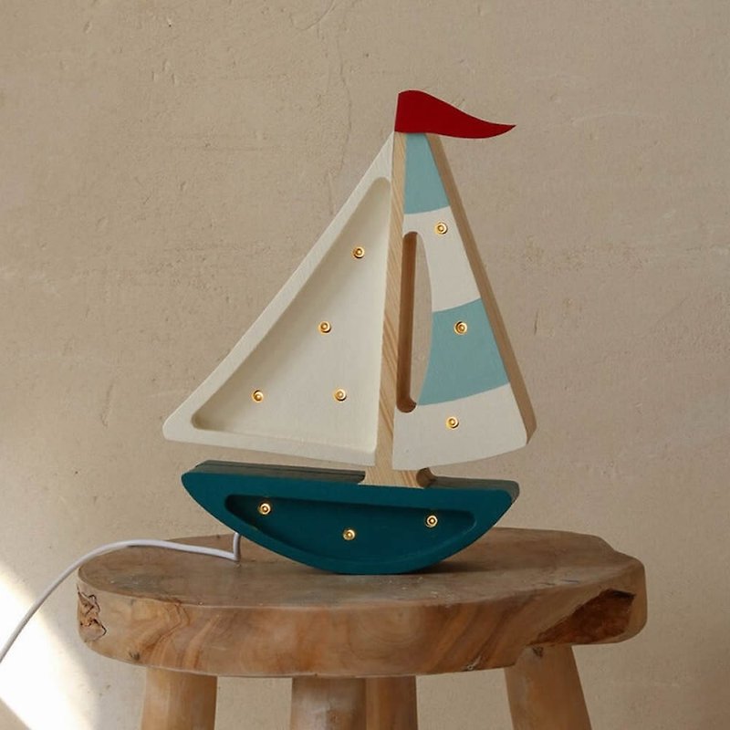 波兰 Little Lights 木作造型夜灯(帆船) - 灯具/灯饰 - 木头 白色