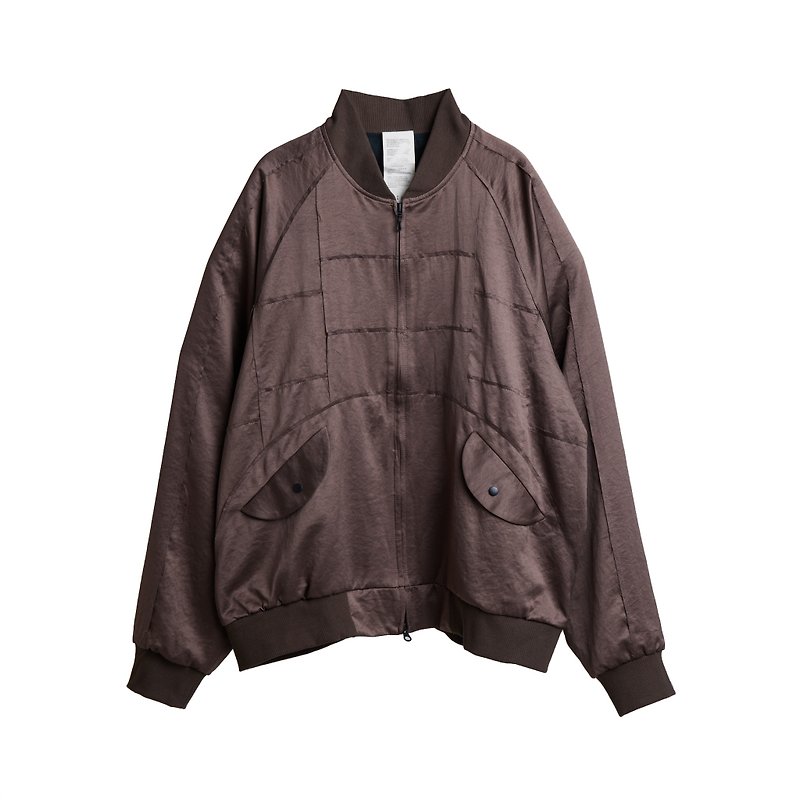 Patchwork Jacket - 男装外套 - 聚酯纤维 灰色