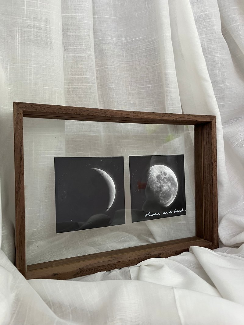 月亮相框 两幅相 定制化 - 摆饰 - 木头 透明