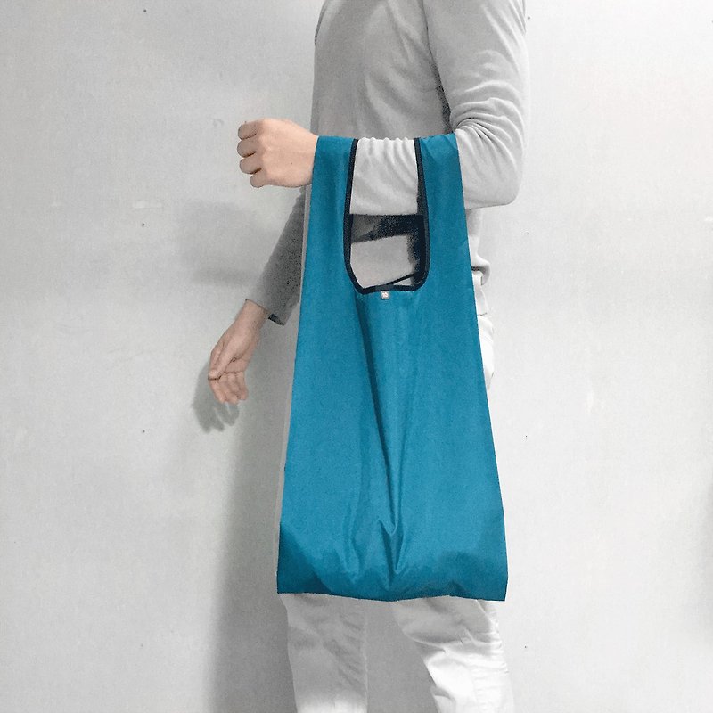 U4 四号环保购物袋 / 靛蓝 / 双色 - 手提包/手提袋 - 聚酯纤维 蓝色