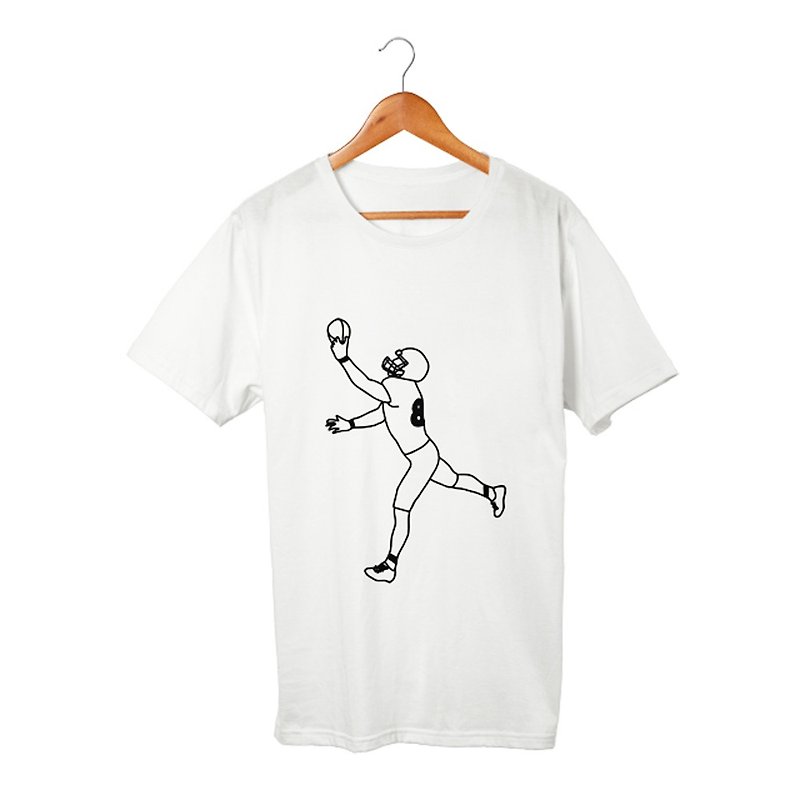 アメフト #12 Tシャツ - 男装上衣/T 恤 - 棉．麻 白色