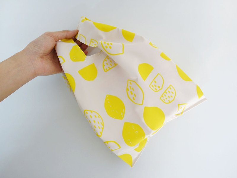 环保小型购物袋  饮料食物提袋  柠檬 - 手提包/手提袋 - 防水材质 黄色