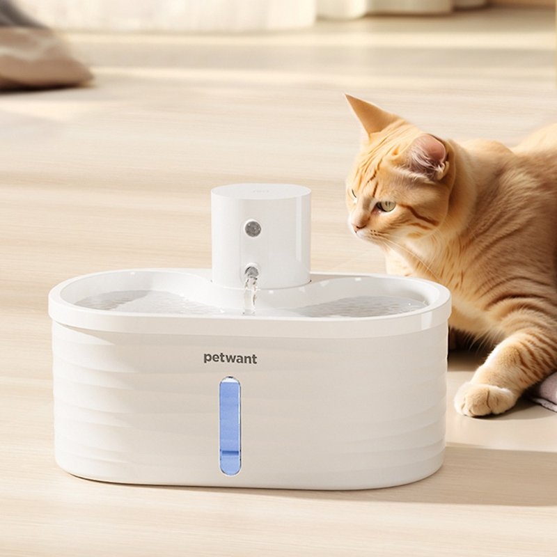 PETWANT 自动感应无线宠物饮水机 W4-L - 碗/碗架 - 其他材质 白色